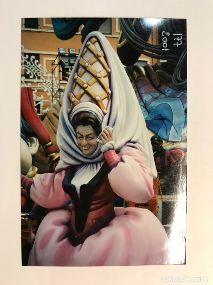 Fotograf&iacute;a antigua: FALLAS, Fotograf&iacute;a NINOT INDULTAT? Falla Sueca - Literato Azorin (a.2001) 14 x 9 cm.,