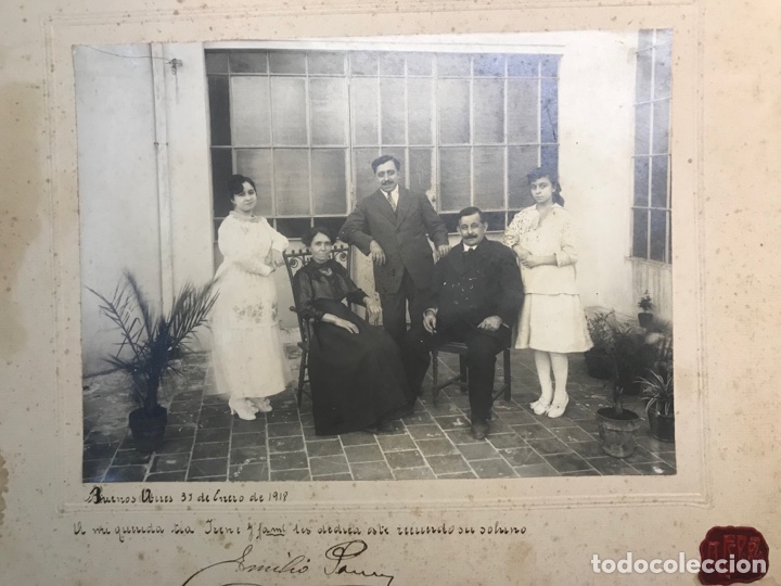 Fotografia antica: FOTOGRAF&Iacute;A, Emigrantes Valencianos en Buenos Aires, dedicada a su familia valenciana (a.1918)