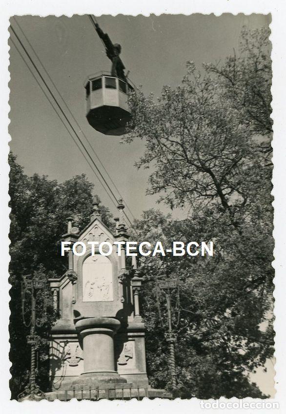 Fotografia antica: FOTO ORIGINAL MONASTERIO MONTSERRAT FUNICULAR AEREO MISTERIO DEL GOIG A&Ntilde;O 1955