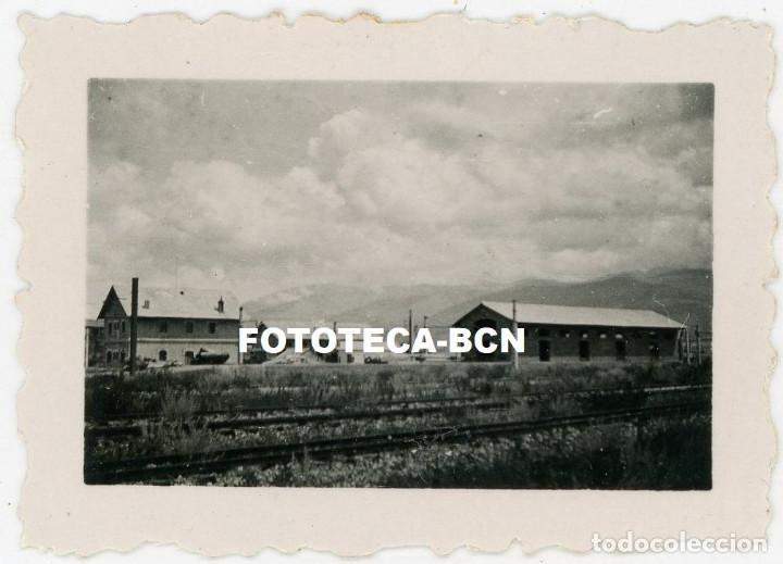 Antique Photography: FOTO ORIGINAL PUIGCERDA ESTACION DE FEROCARRIL EDIFICIOS A&Ntilde;OS 40