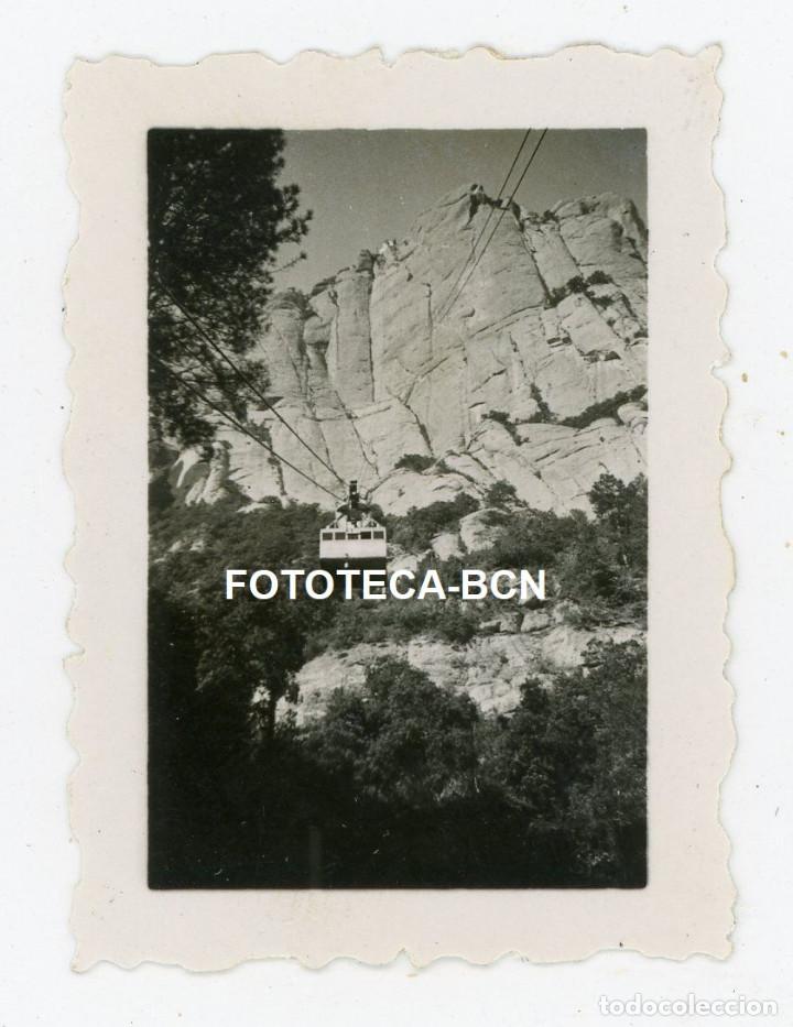 Photographie ancienne: FOTO ORIGINAL MONASTERIO DE MONTSERRAT AEREO FUNICULAR A&Ntilde;OS 40