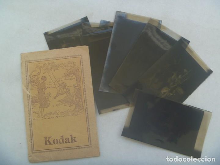 Fotografia antiga: FUNDA DE NEGATIVOS DE KODAK , CON 8 NEGATIVOS DE FOTOS DE ROMERIA: CABALLO, SE&Ntilde;ORES, ETC