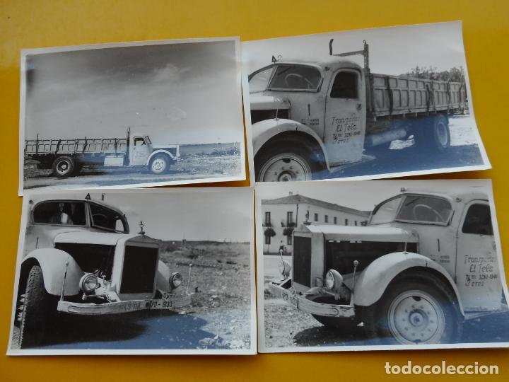 Fotograf&iacute;a antigua: ANTIGUO CONJUNTO 4 FOTOGRAFIAS. CAMION.TRANSPORTES EL TELA. JEREZ DE LA FRONTERA?