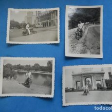 Fotografia antiga: ESC. LOTE DE 4 FOTOGRAFÍAS. MOTO / MOTOCICLETA. AÑOS DÉCADA DE 1950.. Lote 267422644
