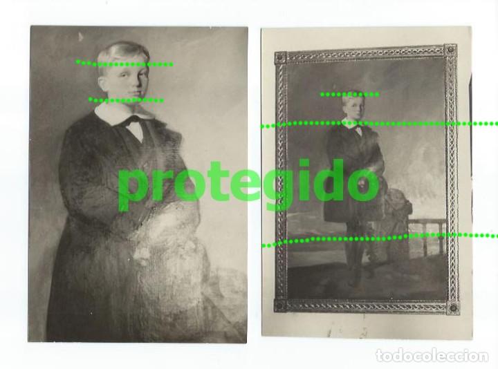 Antique Photography: 2 FOTOGRAF&Iacute;AS DE UN RETRATO PINTADO, POR IDENTIFICAR. &iquest;INFANTE DE ESPA&Ntilde;A? IDENTIDAD POR PRECISAR.