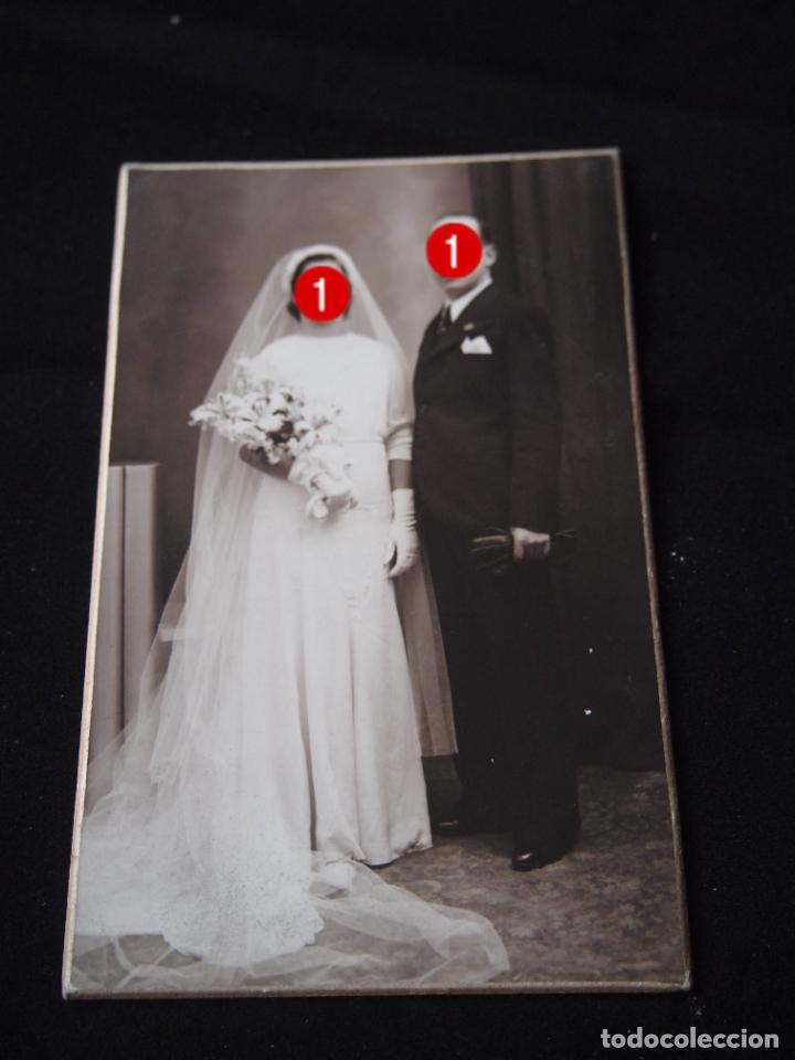 Fotograf&iacute;a antigua: ANTIGUA FOTOGRAFIA RETRATO DE BODA FOTO NOVOA 1937