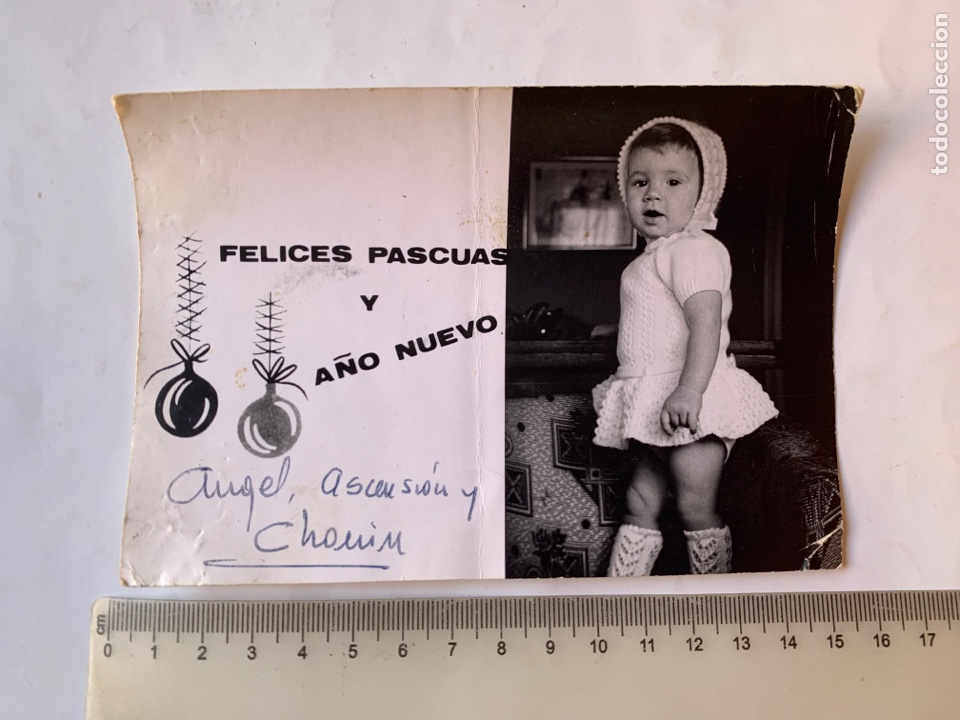 Alte Fotografie: FOTO. FELICITACI&Oacute;N DE NAVIDAD. RETRATO DE LA PEQUE&Ntilde;A. FOT&Oacute;GRAFO?. LOCALIDAD?.