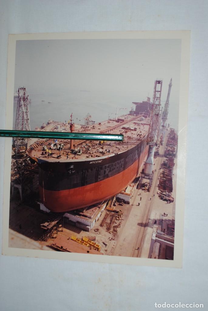 Fotograf&iacute;a antigua: CONTRUCCION BUQUE TANQUE , MYCENE .
