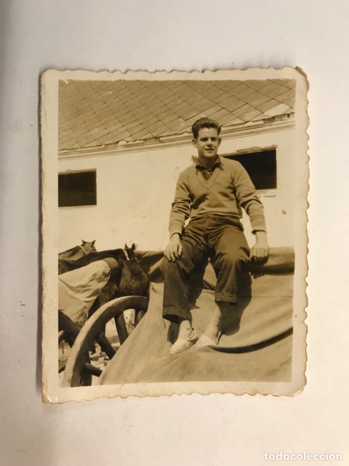 Fotografia antiga: MILITAR FOTOGRAF&Iacute;A, Desde Tetuan para el recuerdo. Marzo de 1957&hellip;, Med&iacute;das: 8,5 x 6,5 cm.,
