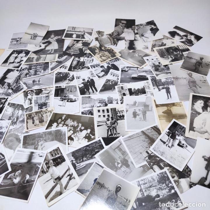 Fotografia antica: Lote de 61 fotograf&iacute;as variadas, familias, ni&ntilde;os, vacaciones, coches, lugares, etc.. A&ntilde;os 60.