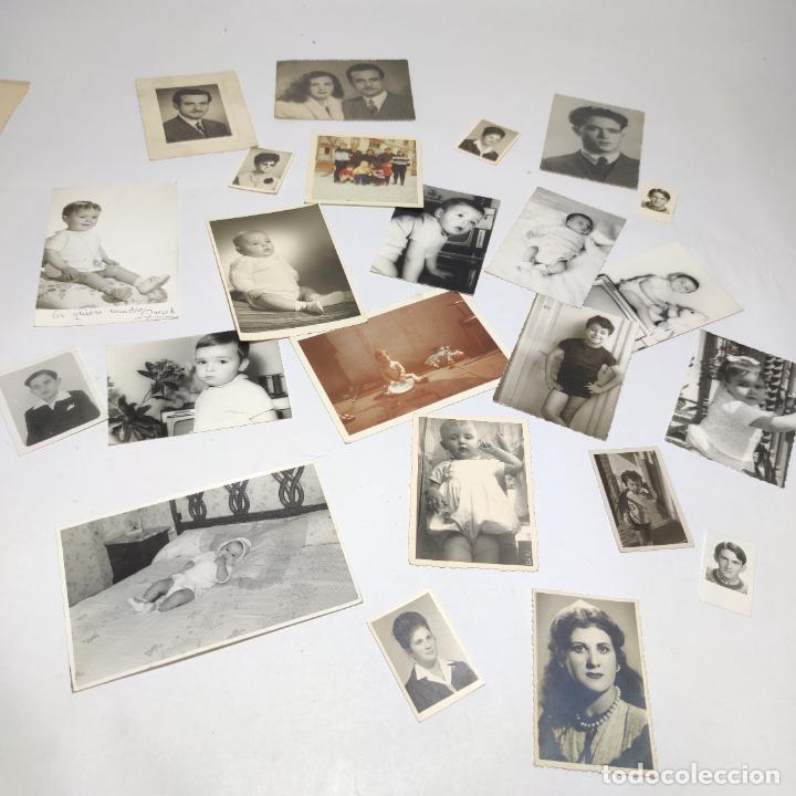 Fotografia antica: Lote de 23 fotograf&iacute;as variadas, familias, ni&ntilde;os, retratos, etc.. A&ntilde;os 60.