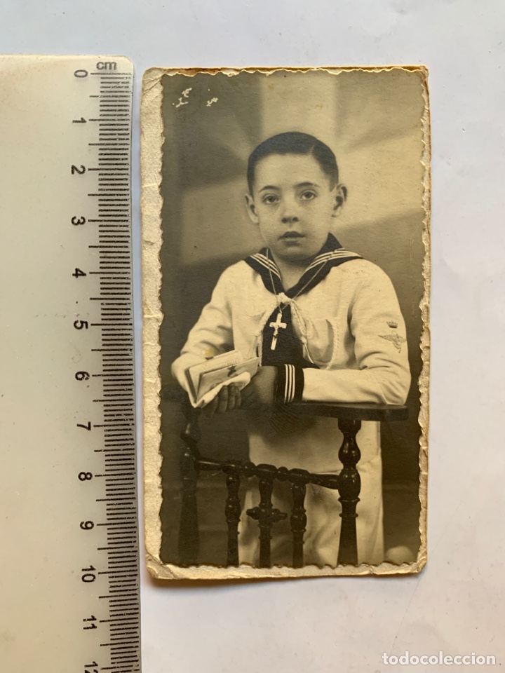 Fotografia antiga: FOTO ESTAMPA. NI&Ntilde;O DE PRIMERA COMUNI&Oacute;N. FOT&Oacute;GRAFO?.