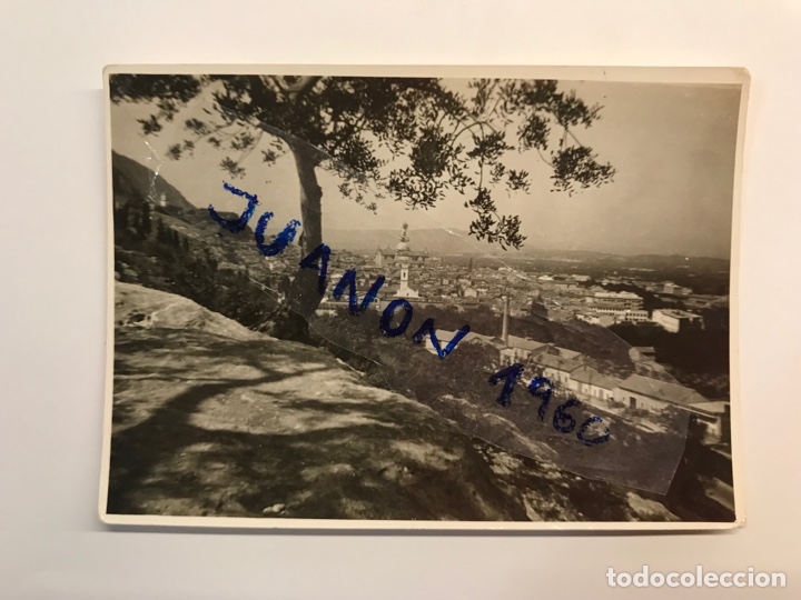 Alte Fotografie: XATIVA - JATIVA, Fot&oacute;grafia original. Vista panor&aacute;mica al fondo la Colegiata &hellip; (h.1960?)