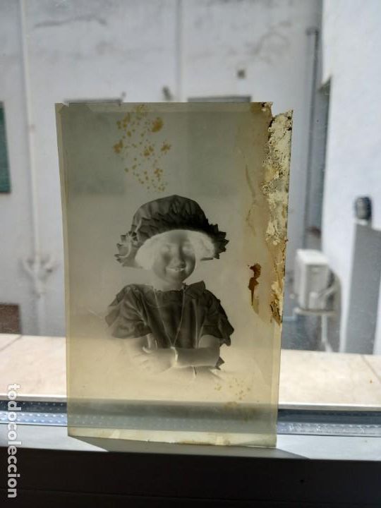 Fotografia antiga: Negativo de acetato. Retrato infantil