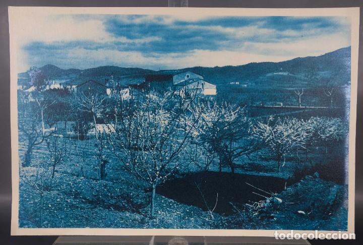 Photographie ancienne: Fotografia Paisaje campo con casas a&ntilde;os 30-40