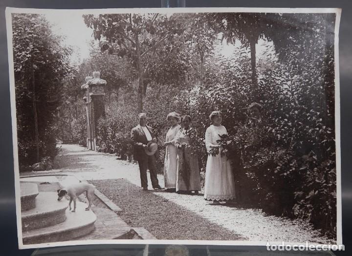 Photographie ancienne: Fotografia Personas en jard&iacute;n a&ntilde;os 30-40