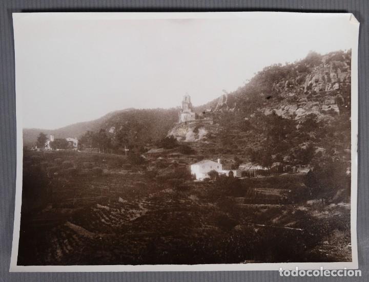 Fotografia antiga: Fotograf&iacute;a Paisaje campo con casas a&ntilde;os 30-40