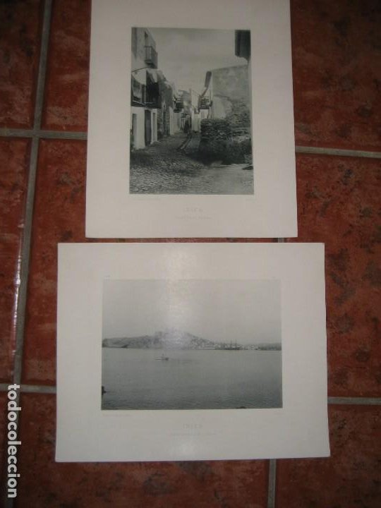 2 FOTOTIPIA DE HAUSER Y MENET IBIZA . FOTOGRAFIA ESPAÑA ILUSTRADA 1894 . 32/25 CM (Fotografía Antigua - Fotomecánica)