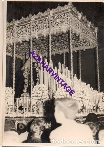 Fotograf&iacute;a antigua: SEMANA SANTA SEVILLA, A&Ntilde;OS 60, VIRGEN DE LOS DOLORES, PENAS SAN VICENTE, 72X102MM