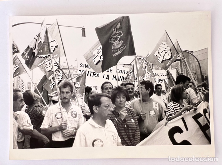 Fotograf&iacute;a antigua: CESAR SOLER. FOTOGRAF&Iacute;A VALENCIA Manifestaci&oacute;n Sindical UGT, CC.OO. Huelga General San Agustin