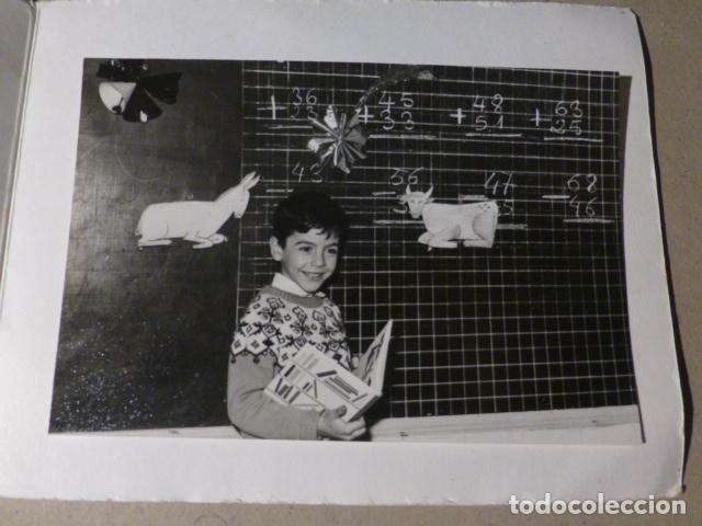 Fotografia antiga: NI&Ntilde;O EN EL COLEGIO FOTOGRAFIA FELICITACION NAVIDAD