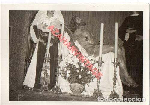 Alte Fotografie: SEMANA SANTA SEVILLA, ANTIGUA FOTOGRAFIA BESAPIE HERMANDAD SANTA MARTA,110X75MM
