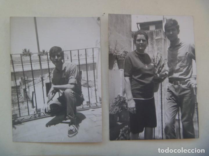 Fotografia antica: LOTE DE 2 FOTOS DE JOVEN EN LA AZOTEA