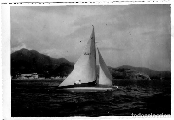Fotografia antiga: Viento en popa a toda vela, no surca... - Fotograf&iacute;a sin fechar ni localizar - 178x118mm.