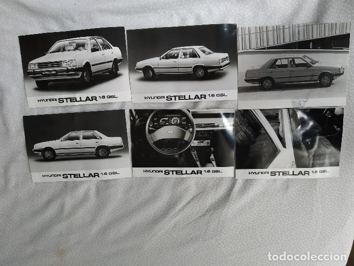 Fotograf&iacute;a antigua: LOTE 6 FOTOGRAFIAS COCHE HYUNDAY STELLAR 1.6 GSL VER FOTOS