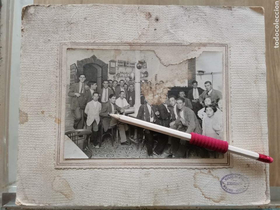 Antique Photography: Fotograf&iacute;a taberna Fidel Mesas de Gracia. Huecograbado. Madrid-Sevilla. 26,7x21,5 cms