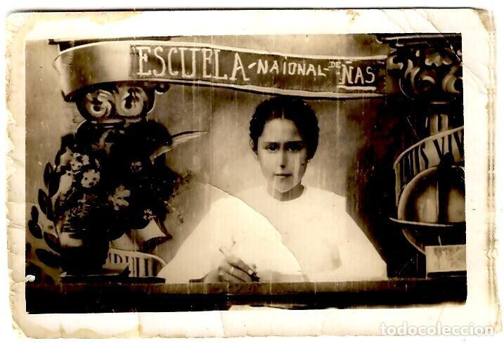 Fotografia antiga: Escuela Nacional de Ni&ntilde;as - Antigua Fotograf&iacute;a Escolar - 89x59mm.