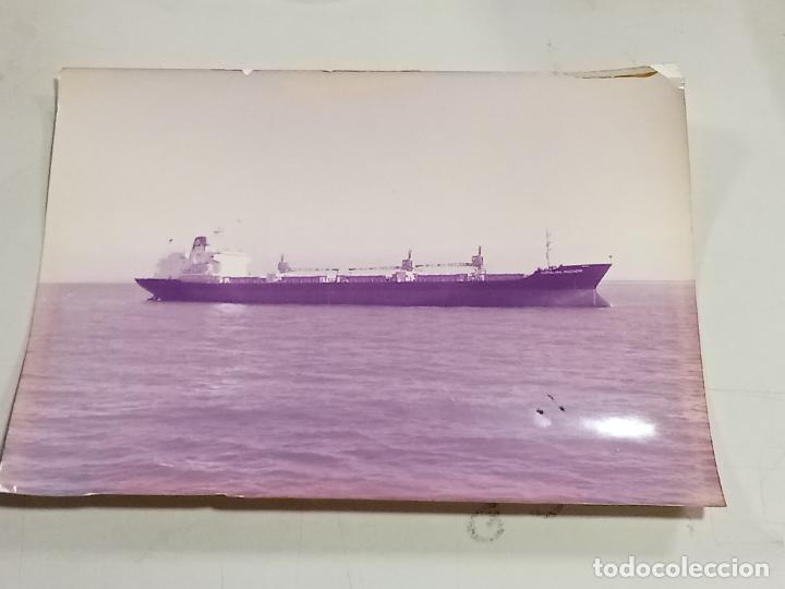 Photographie ancienne: ANTIGUA FOTOGRAFIA DE BARCO. KOPALNIA MACHOW EN ALTA MAR. 23 X 18CM. A&Ntilde;OS 70.