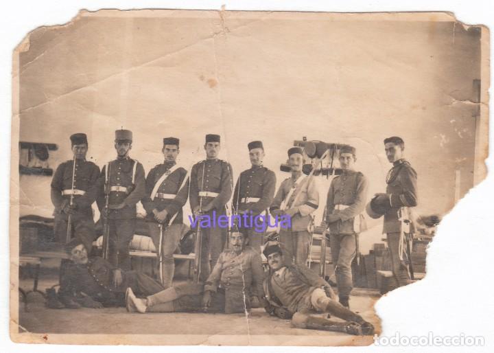 Fotograf&iacute;a antigua: Fant&aacute;stica foto Soldados militares en el cuartel Cuarto de Literas. Guerra Rif Marruecos? A&ntilde;os 20 fc