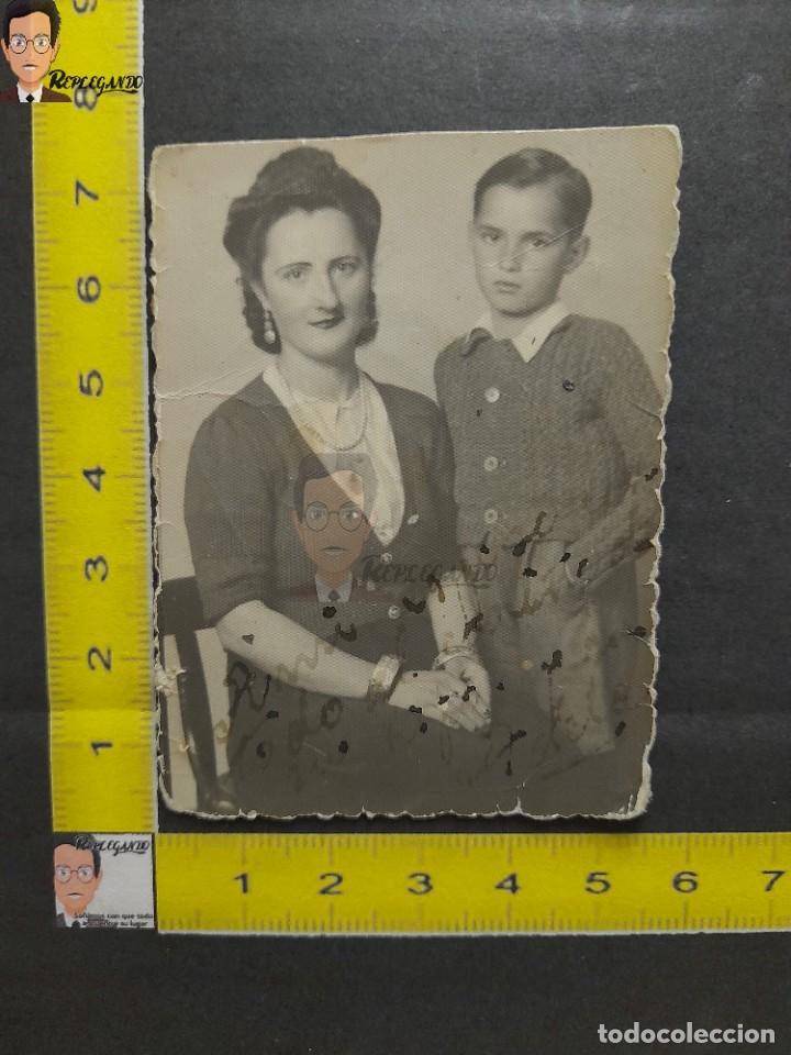 Antique Photography: UNA MADRE CON SU HIJO / FOTO ANTIGUA DE ESTUDIO EN BLANCO Y NEGRO - A&Ntilde;OS 30/40 - MUJER - NI&Ntilde;O