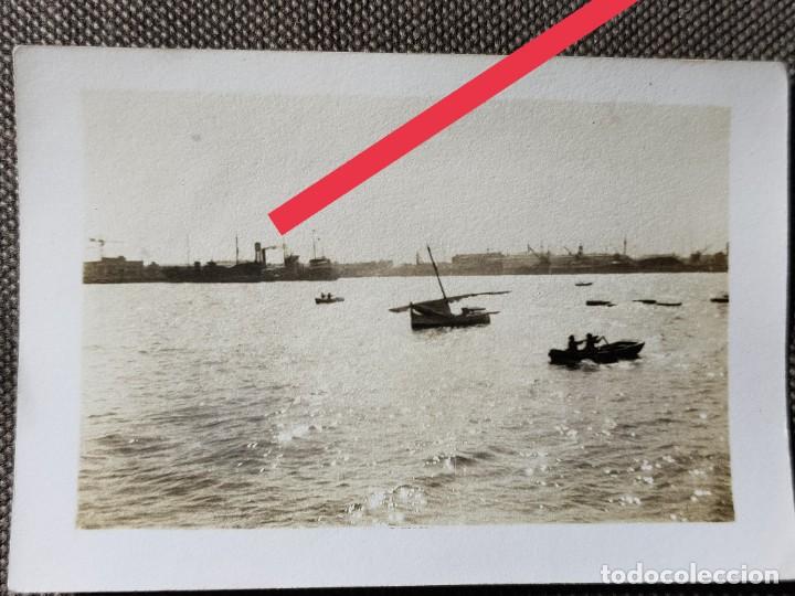 Fotografia antica: Antigua fotograf&iacute;a. puerto de Valencia. barcos. a&ntilde;os 20/30.