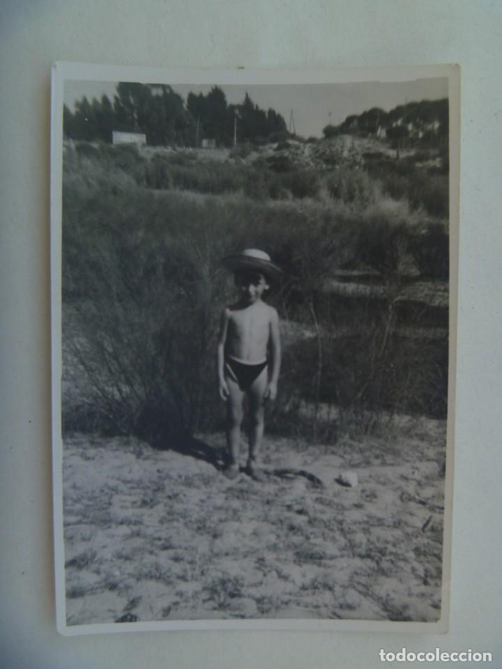 Alte Fotografie: FOTO DE NI&Ntilde;O CON BA&Ntilde;ADOR Y SOMBRERO