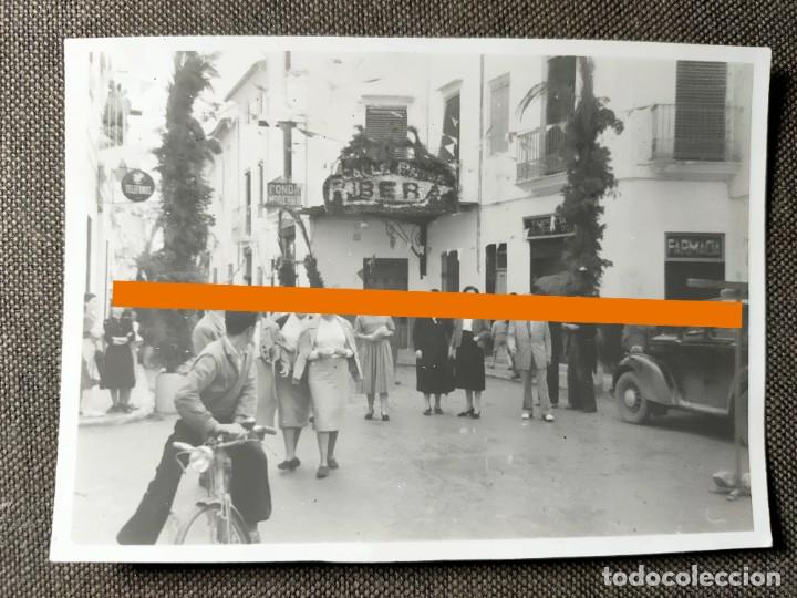 Fotografia antica: Antigua fotograf&iacute;a. Calle de un pueblo. A&ntilde;os 40/50.