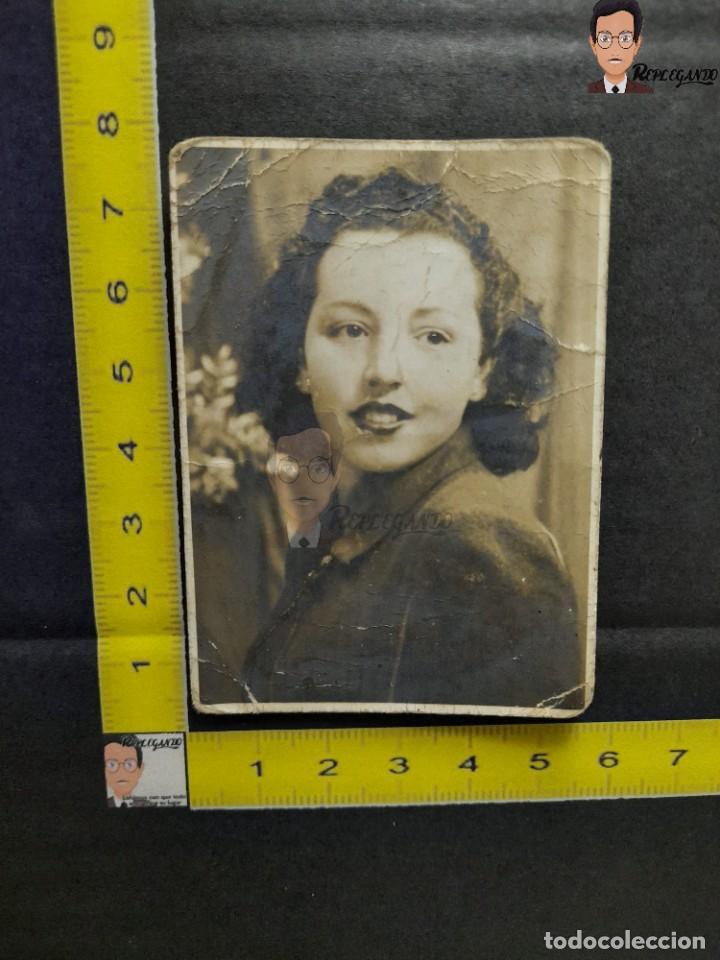 Fotograf&iacute;a antigua: MUJER ELEGANTE / CHICA JOVEN / FOTO ANTIGUA DE ESTUDIO EN BLANCO Y NEGRO - A&Ntilde;OS 30/40 - ESPA&Ntilde;A