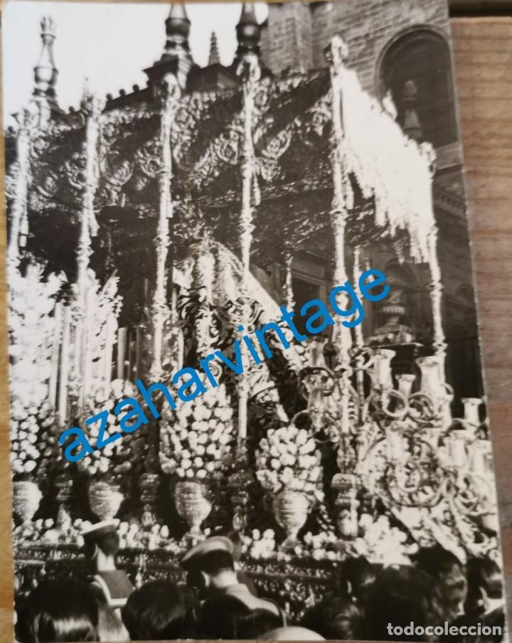 Fotografia antica: SEMANA SANTA SEVILLA, ANTIGUA FOTOGRAFIA PALIO DE LA ESPERANZA DE TRIANA, 75X105MM
