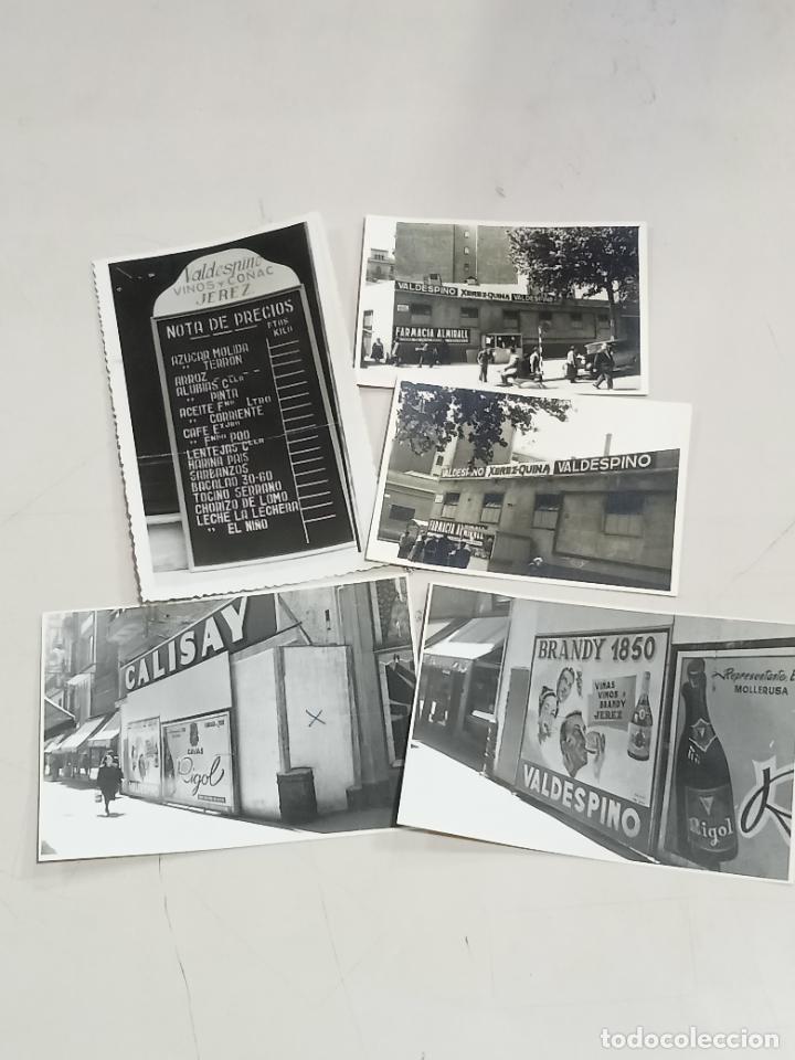 Photographie ancienne: LOTE DE 5 FOTOS DE PUBLICIDAD VALDESPINO. REPORTAJES FOTOGRAFICOS GOMEZ VIDAL. LERIDA