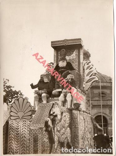 Alte Fotografie: SEVILLA, ANTIGUA FOTOGRAFIA, CABALGATA REYE MAGOS, REY MELCHOR, 145X200MM