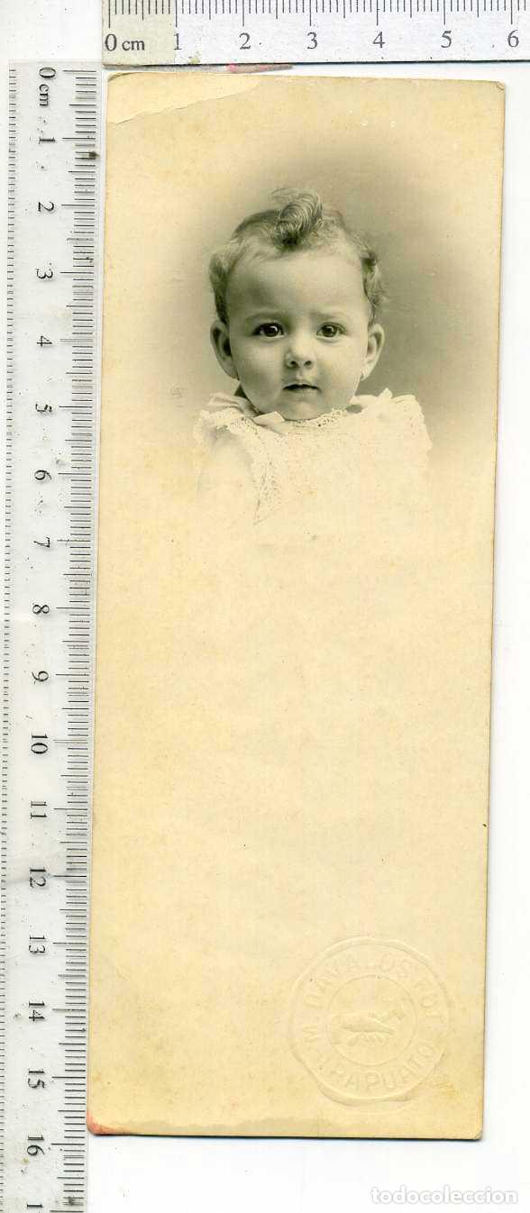 Fotograf&iacute;a antigua: PRECISOSA Y CURIOSA FOTOGRAFIA SEPARADOR DE LIBROS DE UNA BONITA NI&Ntilde;A