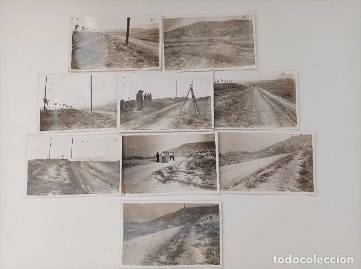Fotografia antiga: Serie de 9 fotografias. Trabajos de trazado de carretera. Fotografo Pascual Nicolas. Cieza. A&ntilde;os 50