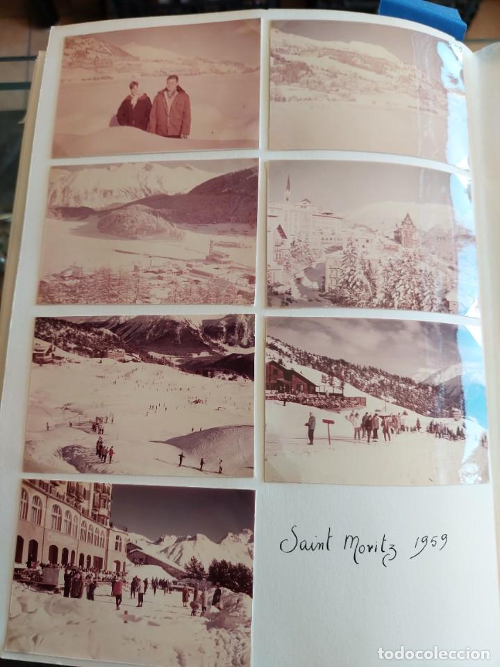Fotograf&iacute;a antigua: Lote de 7 fotos antiguas 1959 de la estaci&oacute;n de esqu&iacute; de Saint Moritz