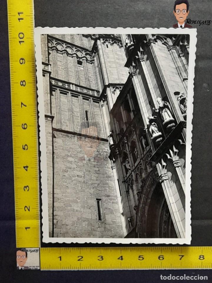 Alte Fotografie: TORRE DE LA CATEDRAL DE TOLEDO / FOTO ANTIGUA EN BLANCO Y NEGRO - A&Ntilde;OS 50/60 - MONUMENTO ESPA&Ntilde;A