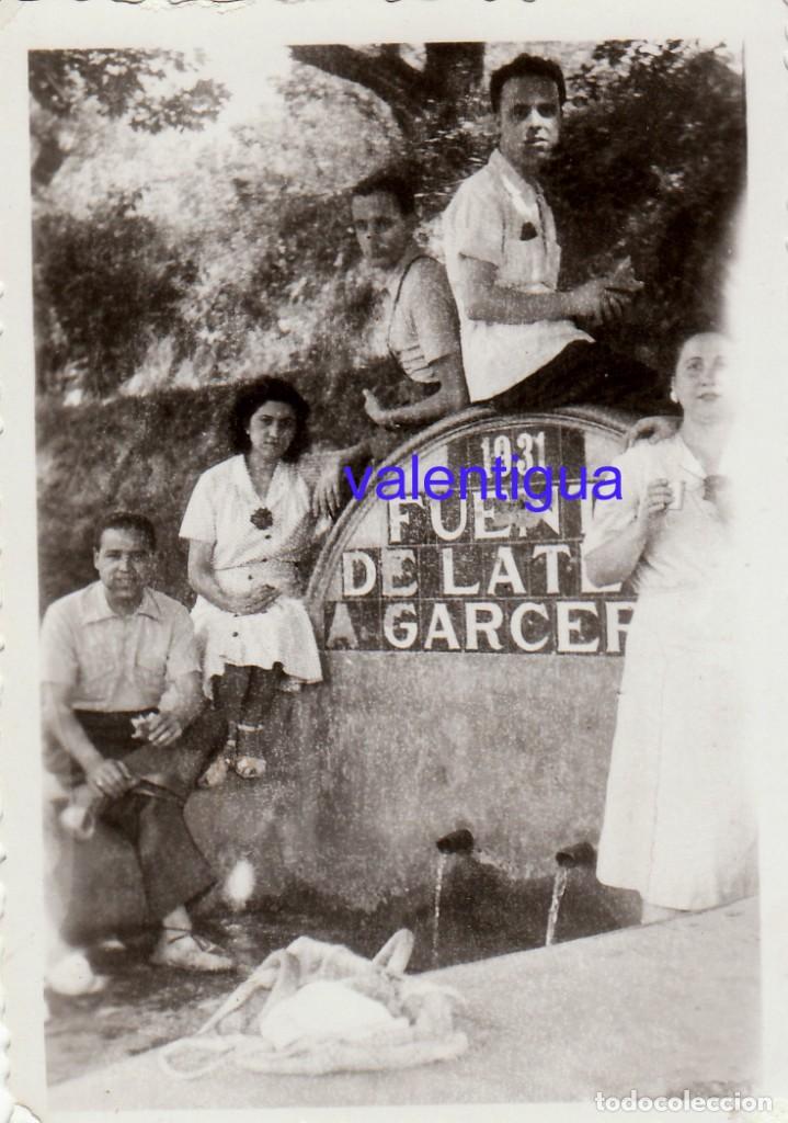 Fotografia antica: Fuente de la Teja A. Garcer&aacute;n Partida Baladrar Castell&oacute;n con la antigua fecha de 1931 Junio 1946 md