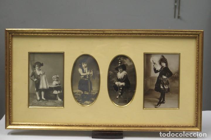 Fotograf&iacute;a antigua: 4 FOTOGRAFIAS DE NI&Ntilde;OS DISFRAZADOS. POSIBLEMENTE TARJETA POSTAL. HACIA 1920