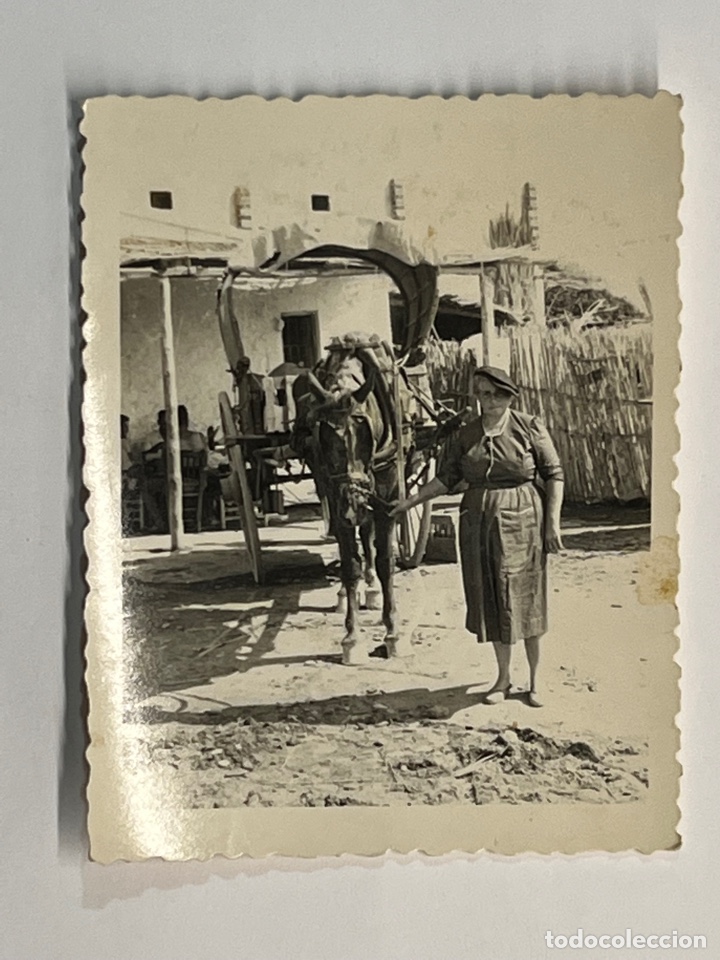 Alte Fotografie: CASTELL&Oacute;N. Minuteros, fot&oacute;grafos de calle. La Huertana y su Tartana. Foto Pons (h.1960?)