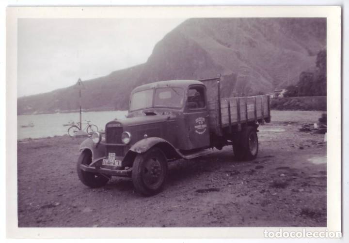 Fotografia antiga: Fotograf&iacute;a antigua de Santa Cruz de La Palma: Cami&oacute;n Opel Blitz