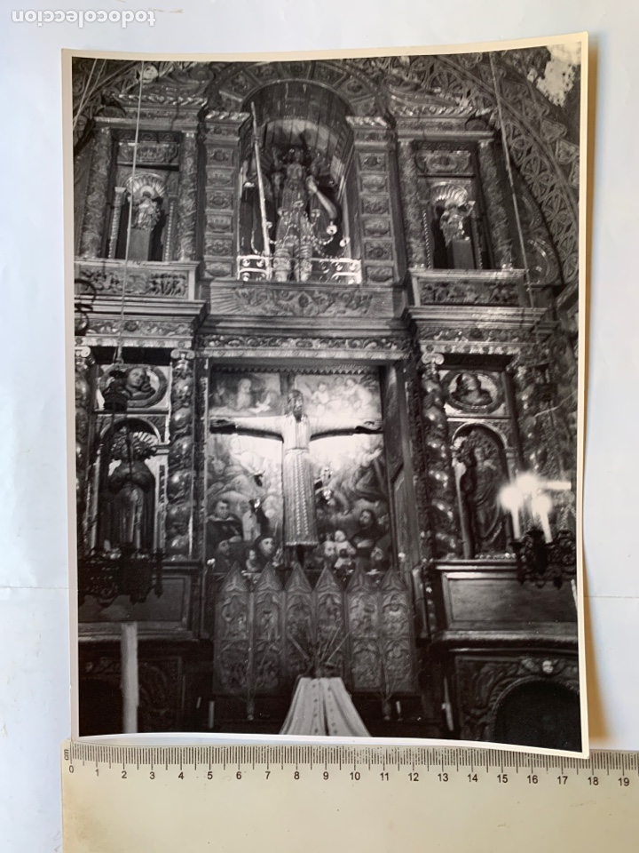 Alte Fotografie: FOTO. BEGET. GERONA. INTERIOR DE LA IGLESIA. CRISTO EN MAGESTAD. DETALLE RETABLO. FOT&Oacute;GRAFO?.